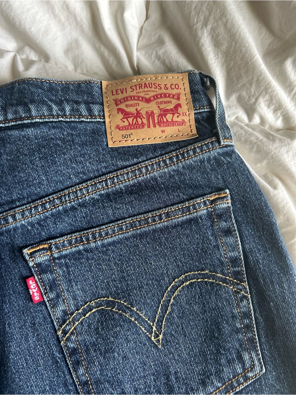 Levi's 501 Blue Denim Cutoff Shorts (more colors on my page) - Picture 2 of 6